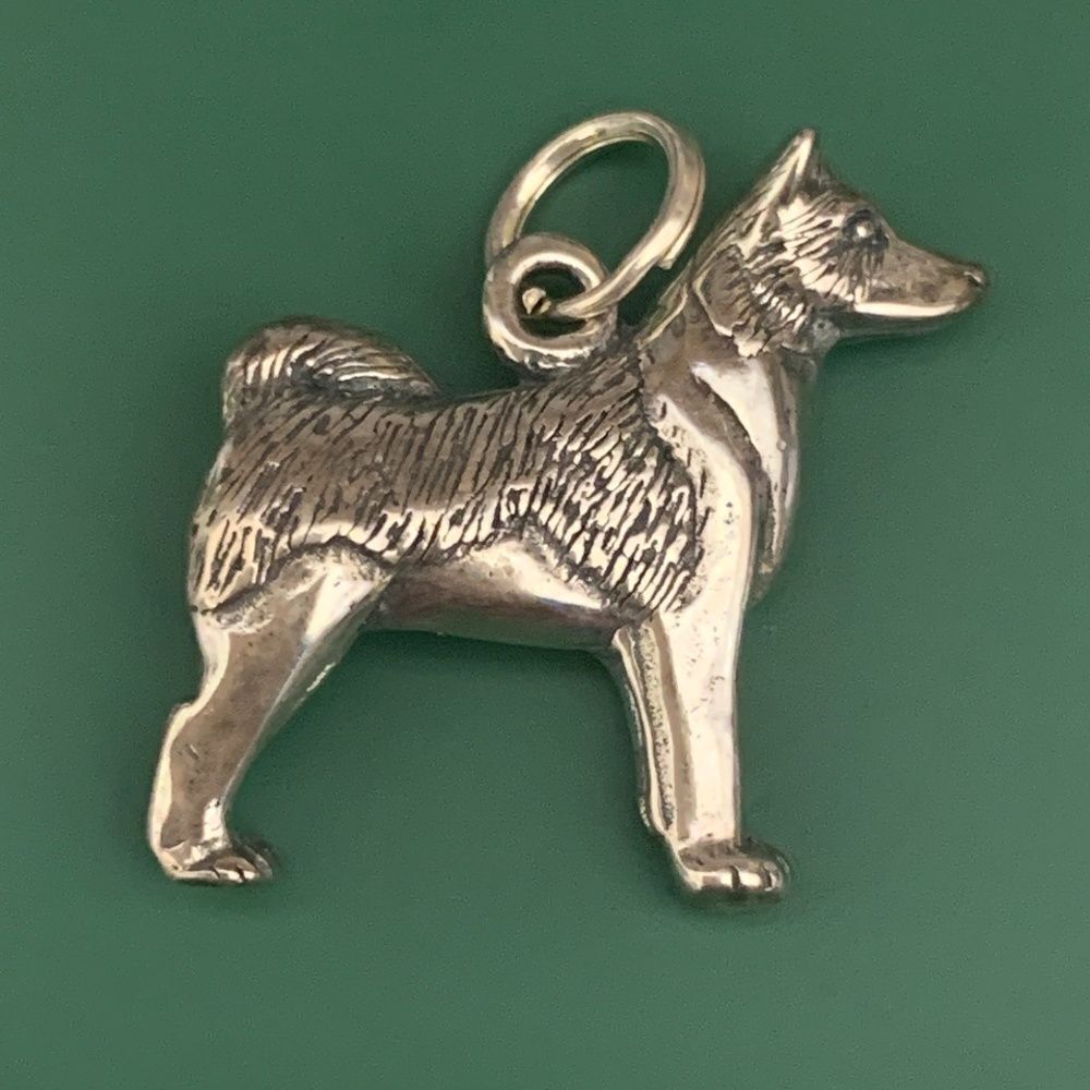 .925 Akita Sterling Silver Jewelry Charm #family pet #dog